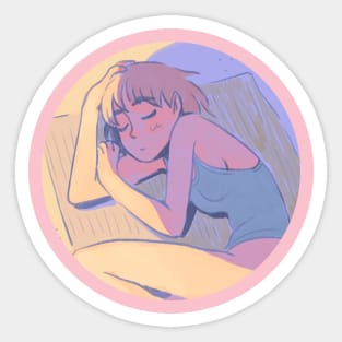 I sleep on the beach Sticker